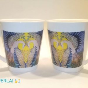 Puodelis su piešiniu „Šeimos židinio, gausos apsauga”